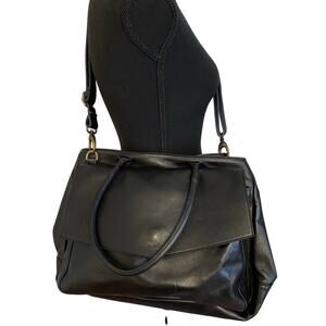 Corsia Leather black Large Organizer Bag Soft Calf LeatherMade in‎ Italy